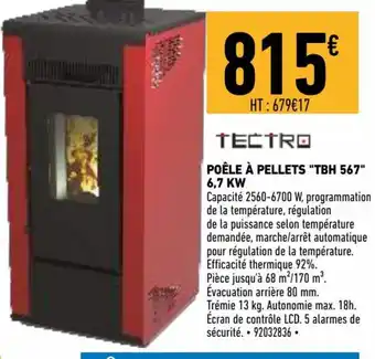 Brico Cash Poêle à Pellets TBH 567 offre