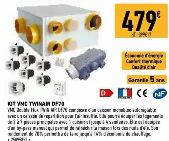 Brico Cash Kit VMC Twinair Df70 offre
