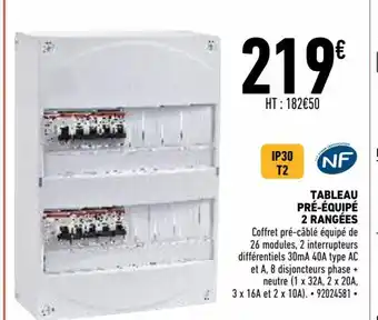 Brico Cash Tableau Pré-équipé offre