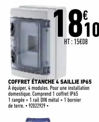 Brico Cash Coffret étanche 4 Saillie IP65 offre