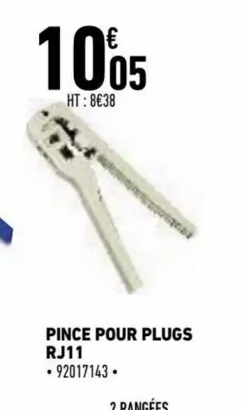 Brico Cash Pince Pour Plugs offre