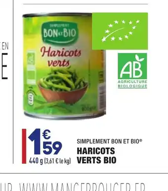ALDI Haricots Verts Bio offre
