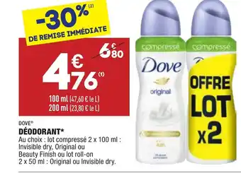 ALDI Déodorant offre