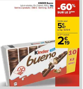 Carrefour Kinder kinder bueno offre