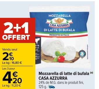 Casa azzurra mozzarella di latte di bufala