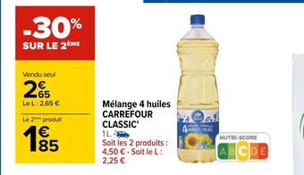 Carrefour Carrefour classic' mélange 4 huiles offre