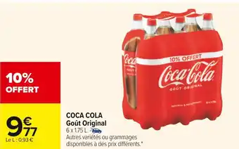 Carrefour Coca cola coca cola goût original offre