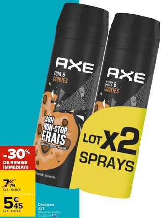 Carrefour Axe déodorant offre