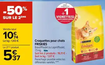 Carrefour Friskies croquettes pour chats offre