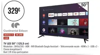 Géant Casino Tv led 50’’ (125,5 cm) offre
