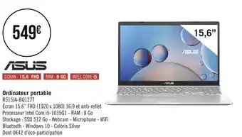 Géant Casino Asus ordinateur portable offre