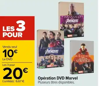 Carrefour Marvel opération dvd marvel offre