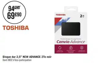 Géant Casino Toshiba disque dur 2,5” new advance 2to noir offre
