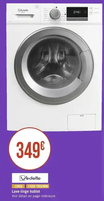Géant Casino Vedette lave-linge hublot offre