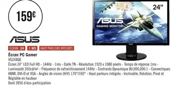 Asus écran pc gamer