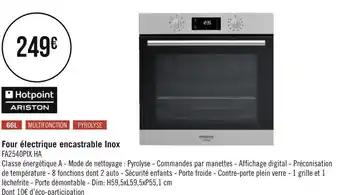Géant Casino Hotpoint four électrique encastrable inox offre