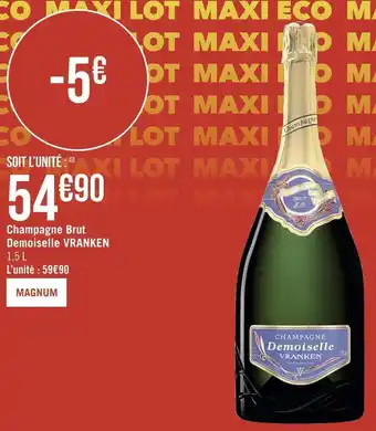 Géant Casino Vranken champagne brut demoiselle offre