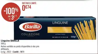 Géant Casino Barilla linguine offre