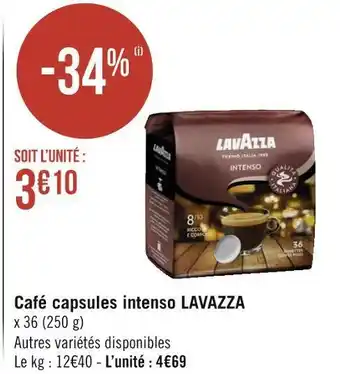 Géant Casino Lavazza café capsules intenso offre