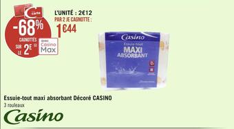 Géant Casino Casino essuie-tout maxi absorbant décoré offre