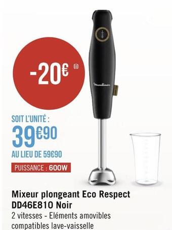 Géant Casino Moulinex mixeur plongeant eco respect dd46e810 noir offre
