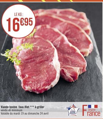 Géant Casino Viande bovine faux-filet à griller offre