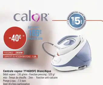 Calor centrale vapeur yy4685fc blanc/aqua