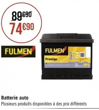 Géant Casino Fulmen batterie auto offre
