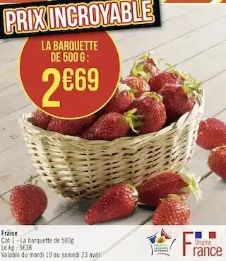 Géant Casino Fraise offre