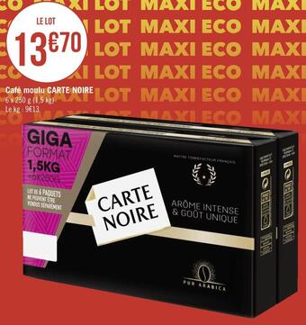 Géant Casino Carte noire café moulu offre