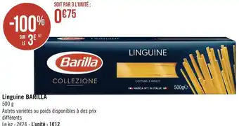 Géant Casino Barilla linguine offre