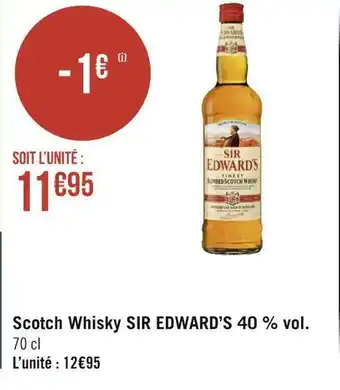 Géant Casino Sir edwards scotch whisky 40 % vol. offre