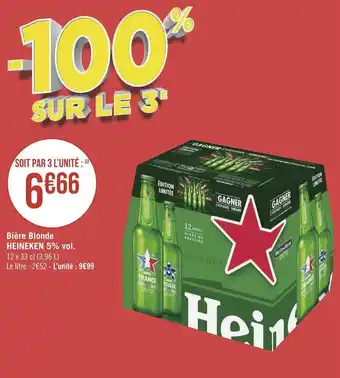 Géant Casino Heineken bière blonde 5% vol. offre