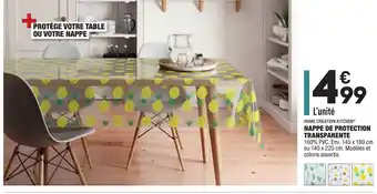 ALDI Nappe de Protection Transparente offre