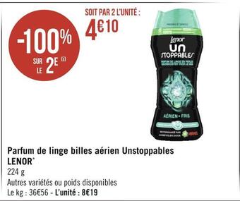 Géant Casino Lenor* parfum de linge billes aérien unstoppables offre