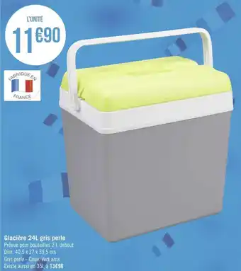 Glacière 24l gris perle