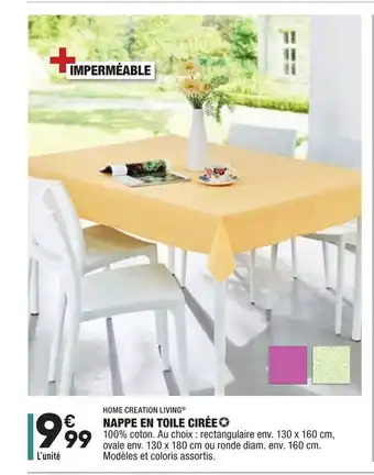 ALDI Nappe en Toile Cirée offre