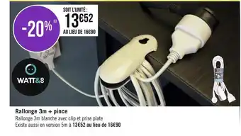 Rallonge 3m + pince