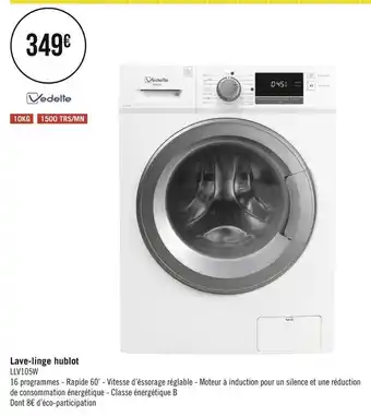 Casino Supermarchés Vedette lave-linge hublot offre