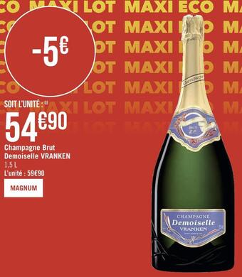 Géant Casino Vranken champagne brut demoiselle offre