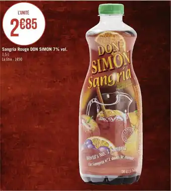 Géant Casino Don simon sangria rouge 7% vol. offre