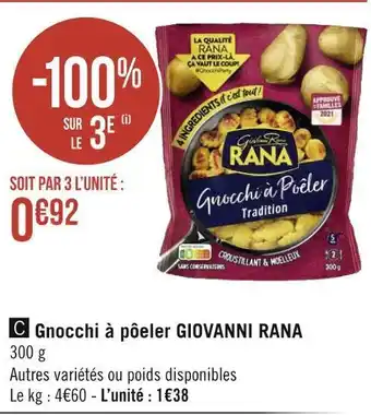 Géant Casino Giovanni rana gnocchi à pôeler offre