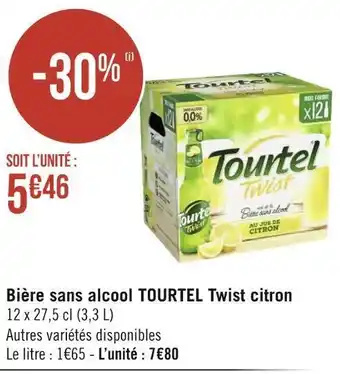 Géant Casino Tourtel bière sans alcool twist citron offre
