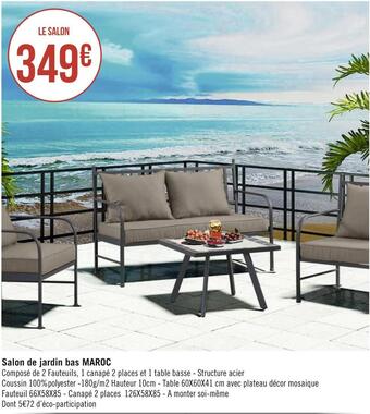 Géant Casino Salon de jardin bas maroc offre