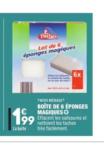ALDI Boîte de 6 éponges Magiques offre