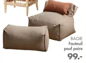 Casa BAGIE fauteuil pouf poire offre