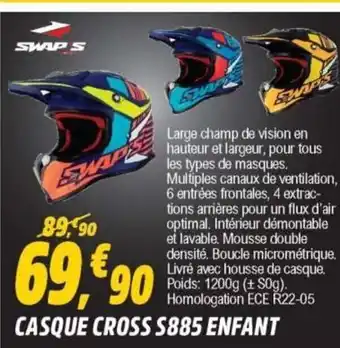 E.Leclerc L'Auto Casque Cross S885 Enfant offre