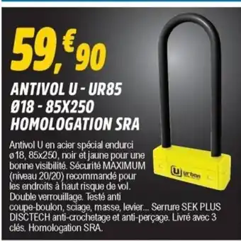 E.Leclerc L'Auto Antivol U-Ur85 offre