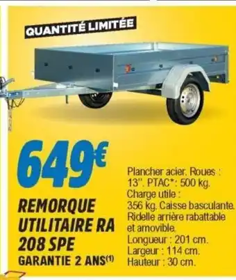E.Leclerc L'Auto Remorque Utilitaire Ra offre