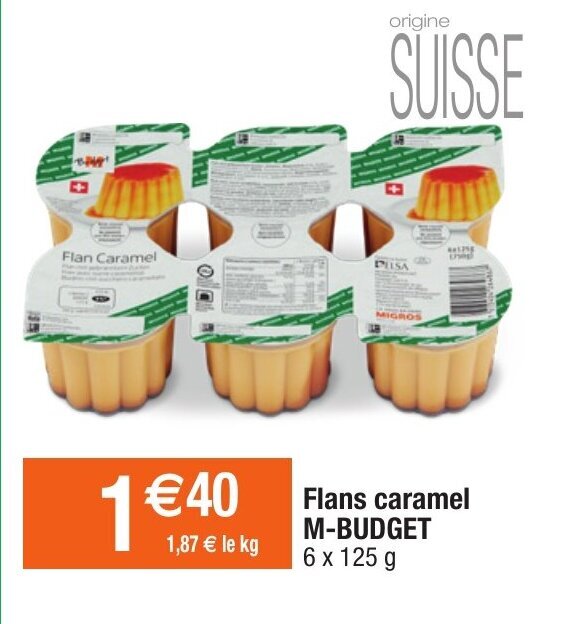Promo Flans Caramel chez Migros